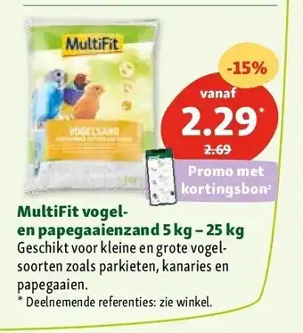 Maxi Zoo MultiFit vogelen papegaaienzand 5 kg - 25 kg aanbieding