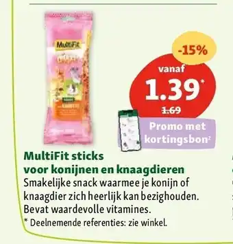 Maxi Zoo MultiFit sticks voor konijnen en knaagdieren aanbieding