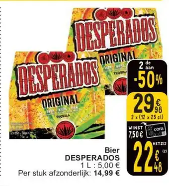 Cora Bier DESPERADOS 2 x (12 x 25cl) aanbieding
