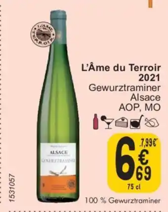 Cora L'Âme du Terroir 2021 Gewurztraminer Alsace AOP, MO 75cl aanbieding