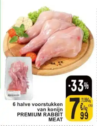 Cora 6 halve voorstukken van konijn PREMIUM RABBIT MEAT aanbieding