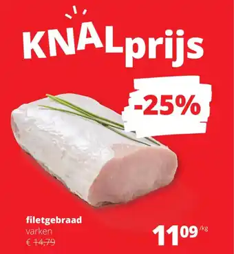 Spar Colruyt filetgebraad varken aanbieding