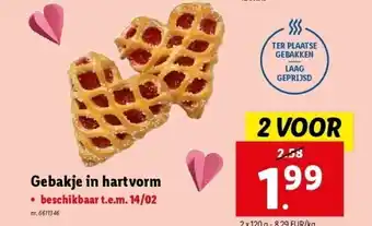 Gebakje in hartvorm