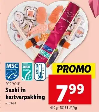 Lidl Sushi in hartverpakking aanbieding