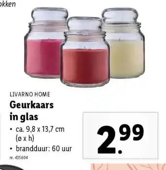 Lidl Geurkaars in glas aanbieding