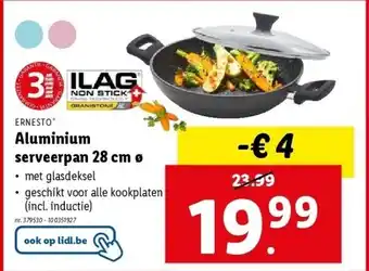 Lidl Aluminium serveerpan 28 cm ø aanbieding