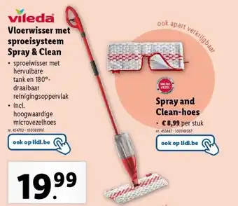 Lidl Vloerwisser met sproeisysteem Spray & Clean aanbieding