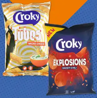 OKay Croky tubes nacho cheese 100 g aanbieding