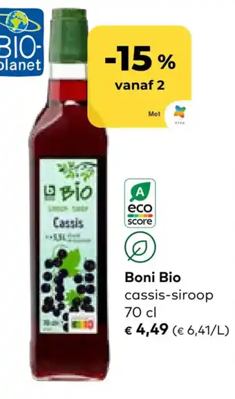 Bio Planet Boni Bio cassis-siroop 70 cl aanbieding