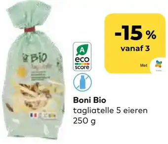 Bio Planet Boni Bio tagliatelle 5 eieren. 250 g aanbieding
