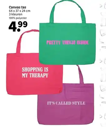 Wibra Canvas tas aanbieding