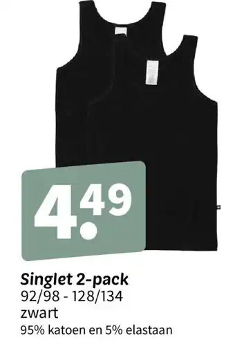 Wibra Singlet 2-pack aanbieding