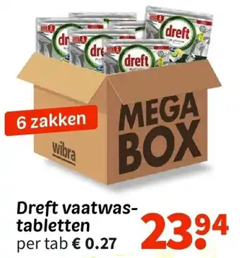 Wibra Dreft vaatwastabletten aanbieding