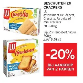 Alvo BESCHUITEN EN CRACKERS LU aanbieding