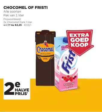 Jumbo Chocomel of fristi 1L aanbieding