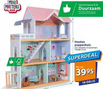 Houten poppenhuis
