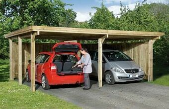 Brico Weka carport 618 GR.1 dubbel 576x398cm aanbieding