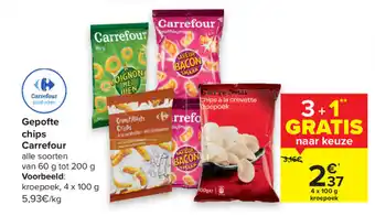 Carrefour Gepofte chips Carrefour aanbieding