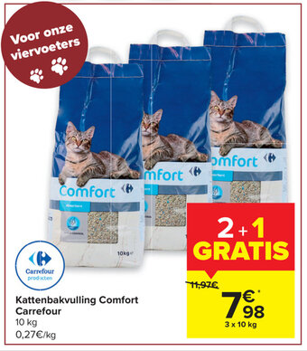 Carrefour Kattenbakvulling Comfort Carrefour aanbieding