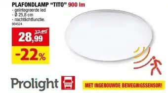 Hubo PLAFONDLAMP “TITO” 900 lm aanbieding