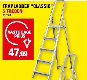 Hubo TRAPLADDER “CLASSIC” 5 TREDEN aanbieding