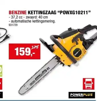 Hubo BENZINE KETTINGZAAG “POWXG10211” aanbieding