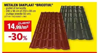 Hubo METALEN DAKPLAAT “BRICOTUIL” aanbieding