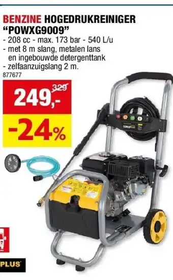 Hubo BENZINE HOGEDRUKREINIGER “POWXG9009” aanbieding