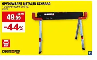 Hubo OPVOUWBARE METALEN SCHRAAG aanbieding