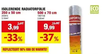 Hubo ISOLERENDE RADIATORFOLIE 250 x 50 cm aanbieding