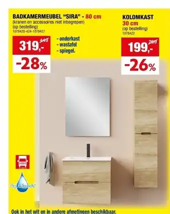 Hubo BADKAMERMEUBEL “SIRA” - 80 cm aanbieding