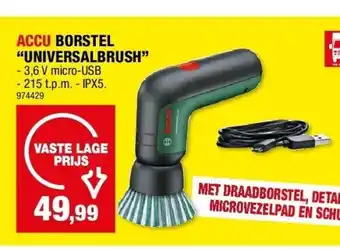Hubo ACCU BORSTEL “UNIVERSALBRUSH” aanbieding