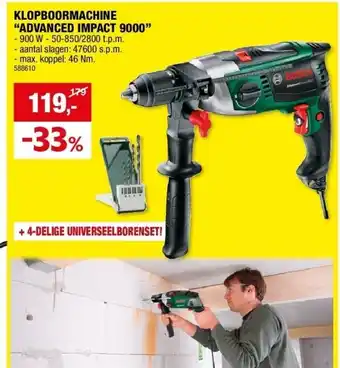 Hubo KLOPBOORMACHINE “ADVANCED IMPACT 9000” aanbieding