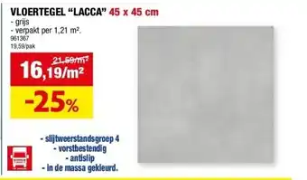 Hubo VLOERTEGEL “LACCA” 45 x 45 cm aanbieding