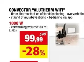 Hubo CONVECTOR “ALUTHERM WIFI” 1000 W aanbieding