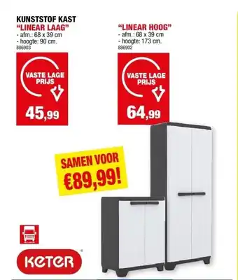 Hubo KUNSTSTOF KAST “LINEAR LAAG” aanbieding