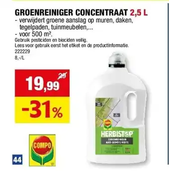 Hubo GROENREINIGER CONCENTRAAT 2,5 L aanbieding