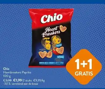 OKay Chio Heartbreakers Paprika 100 g aanbieding