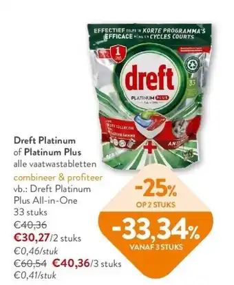 OKay Dreft Platinum of Platinum Plus aanbieding