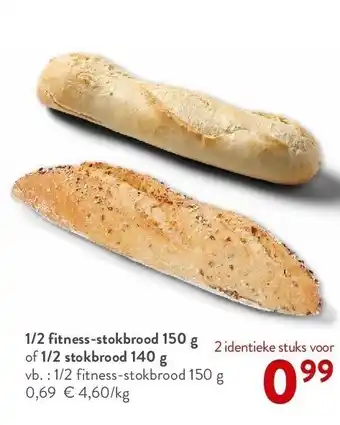 1/2 fitness-stokbrood 150 g of 1/2 stokbrood 140 g