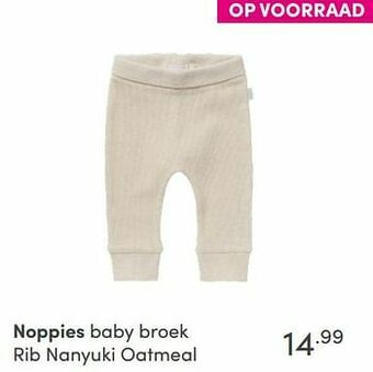 Noppies baby broek rib nanyuki oatmeal