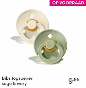 Bibs fopspenen sage + ivory