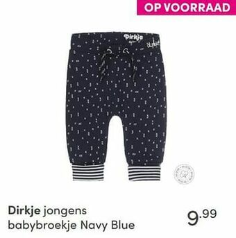 Baby & Tiener Dirkje jongens babybroekje navy blue aanbieding