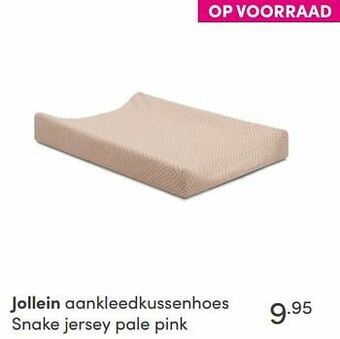 Baby & Tiener Jollein aankleedkussenhoes snake jersey pale pink aanbieding