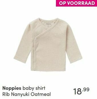 Baby & Tiener Noppies baby shirt rib nanyuki oatmeal aanbieding