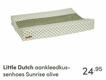 Baby & Tiener Little dutch aankleedkussenhoes sunrise olive aanbieding