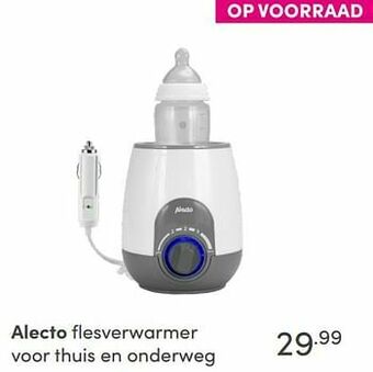 Baby & Tiener Alecto flesverwarmer voor thuis en onderweg aanbieding