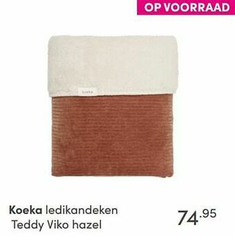 Baby & Tiener Koeka ledikandeken teddy viko hazel aanbieding