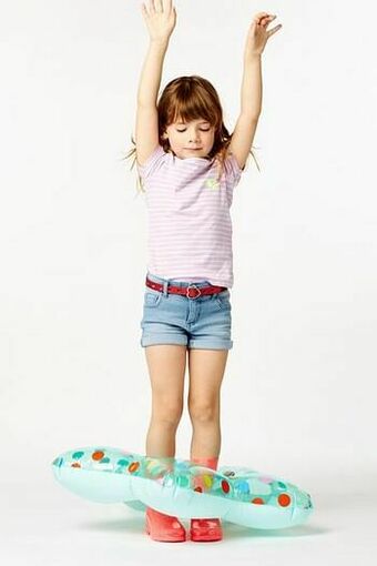 HEMA HEMA Kindershort Denim (denim) aanbieding