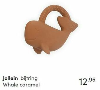 Baby & Tiener Jollein bijtring whale caramel aanbieding